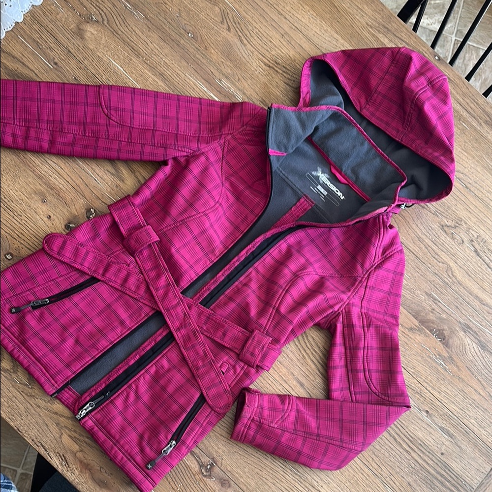 Women's Pink Plaid Jacket